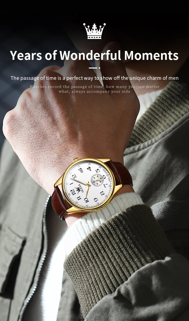 Reloj de Cuarzo OLEVS 3622 para Hombre, Resistente al Agua, Luminoso