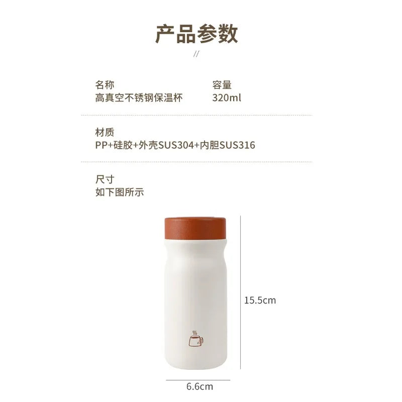 Vaso térmico mini portátil de acero inoxidable