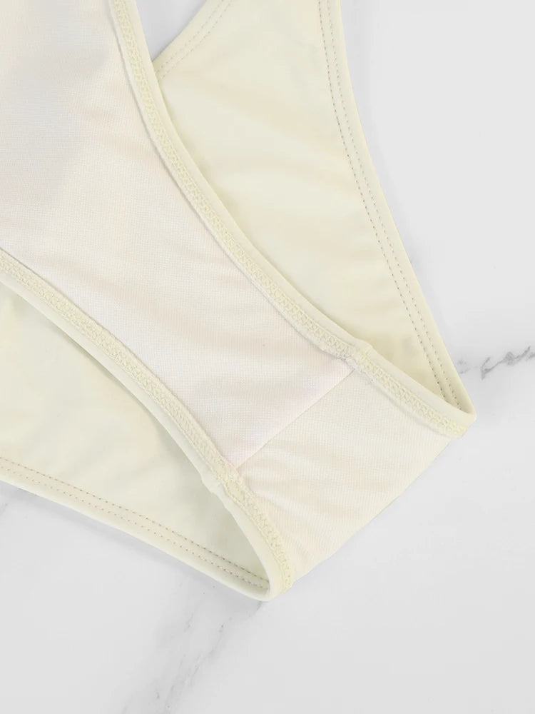 Traje de Baño de Dos Piezas para Mujer, Estilo Clásico de Verano 2026, Estilo Playero, Sexy, con Tirantes, Espalda Descubierta, Bikini