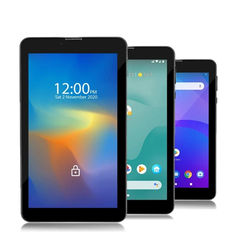Tabletas con función de llamadas telefónicas Android 6.0 3G de 7 pulgadas, cuatro núcleos, 2 GB de RAM, 16 GB de ROM, 1024x600 píxeles, MTK8735, 2 tarjetas SIM, 2500 mAh