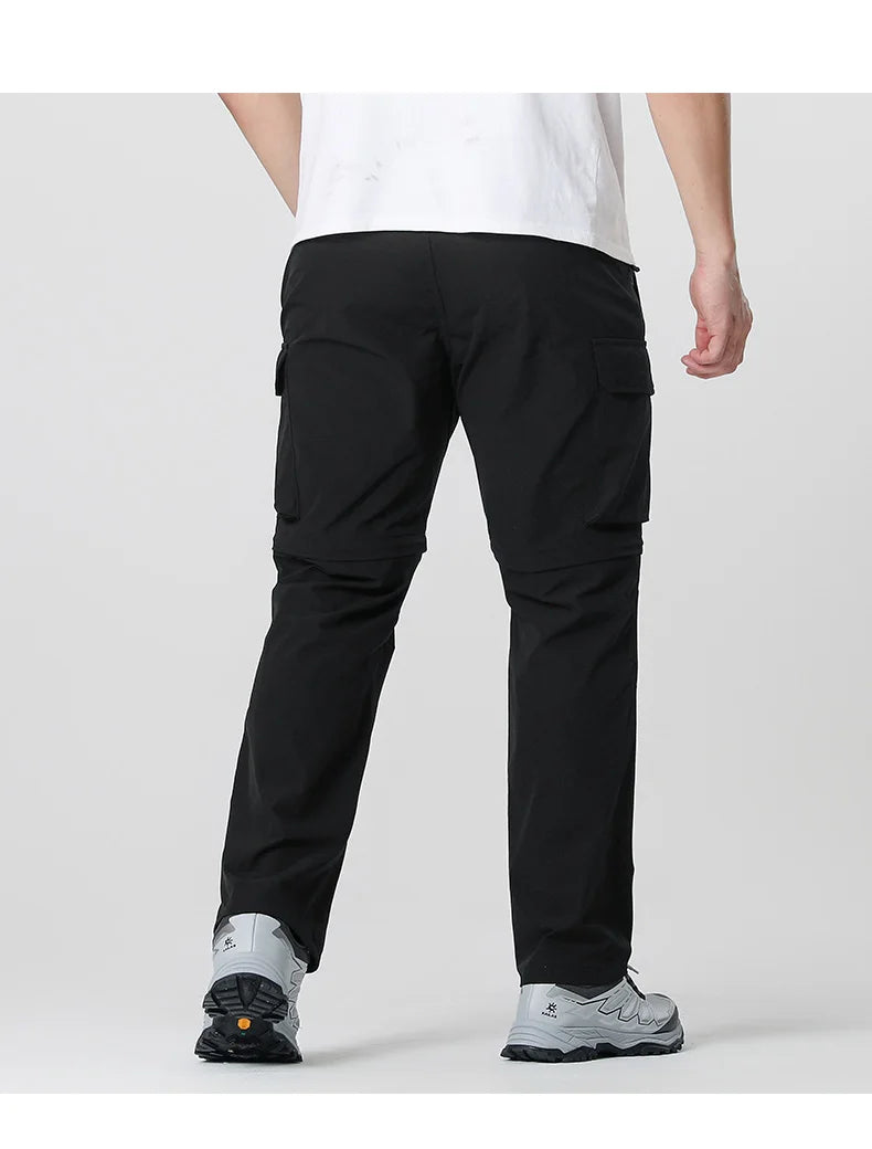 Pantalones convertibles de senderismo tipo cargo para hombre, impermeables, de secado rápido, livianos, con cremallera extraíble, perfectos para aventuras al aire libre, pesca y camping, equipo de senderismo versátil para