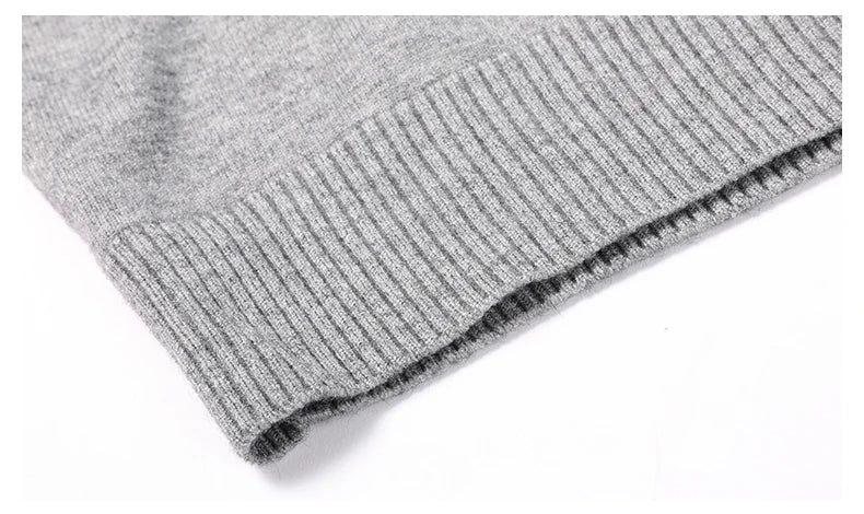 Suéter de Punto con Cuello en V para Hombre – Otoño Invierno
