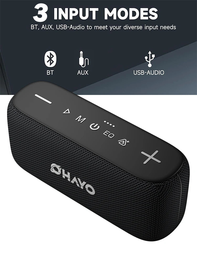 Altavoz Bluetooth Portátil de 60 W, Altavoz Inalámbrico para Exteriores Resistente al Agua, Altavoz Bluetooth 6.0, Perfecto para iPhone, Samsung y Más
