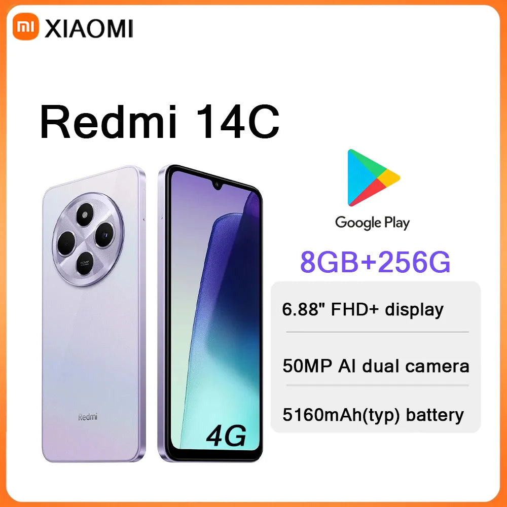 Xiaomi Redmi 14C 4G - Pantalla 6.88" 120Hz, Batería 5160mAh