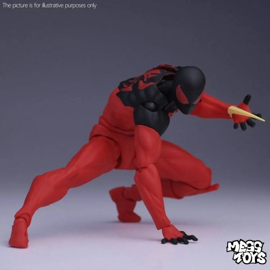 Figura de Acción de 16 cm de Spider-Man Venom Symbiote Kaine Parker Scarlet Spider con Traje Negro y Rojo, Modelo de Anime, Juguetes Coleccionables