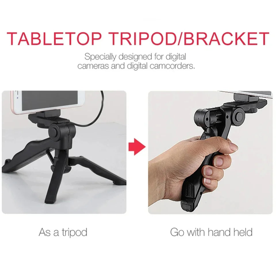 Kit de vlogging para teléfono inteligente con trípode, soporte para teléfono, Mini micrófono, luz de relleno LED, arrancador para transmisión en vivo, vídeo, YouTube