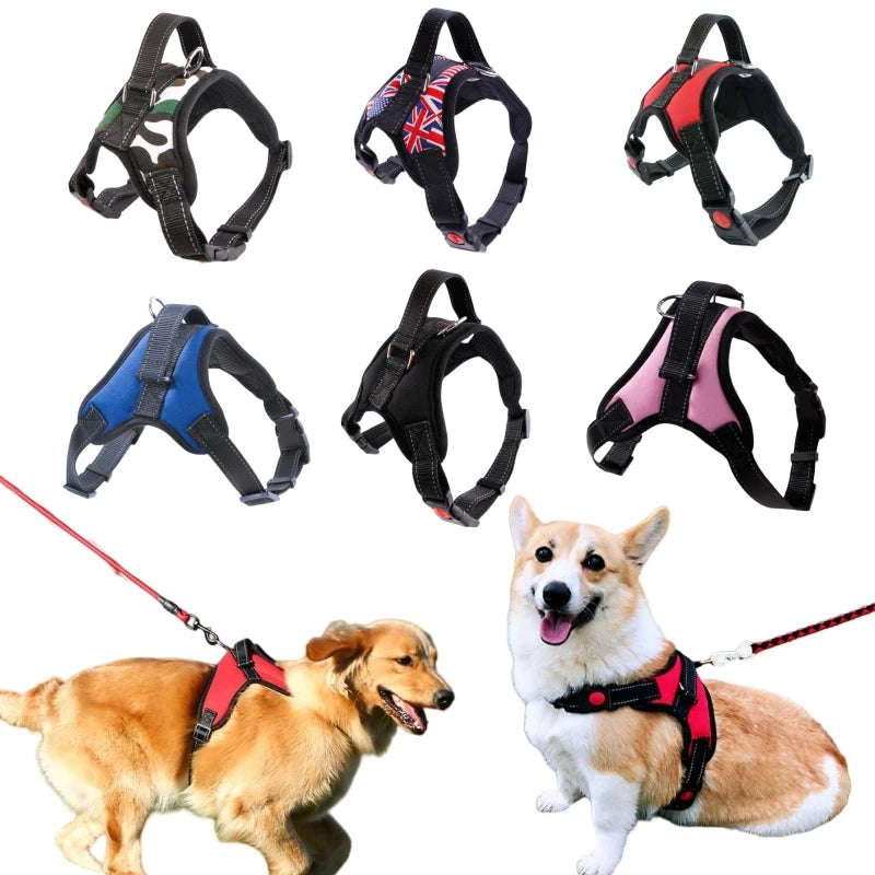 Arnés Chaleco para Perros — Reflectante, Nailon, Todas las Tallas