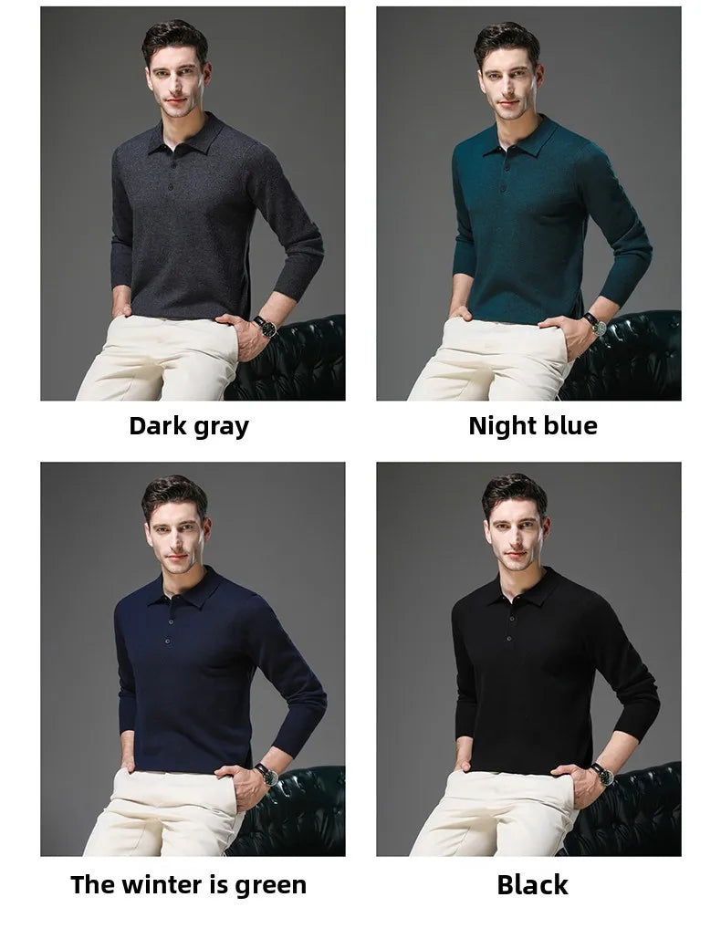 Suéter de Punto Antipilling para Hombre | Cuello Abotonado