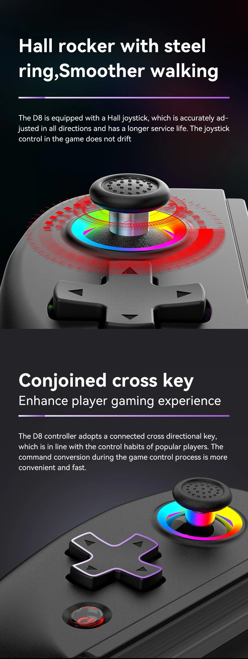 Control inalámbrico Bluetooth para PS4, PS3, Switch, iPhone, Android, PC móvil, teléfono móvil, tableta, Hall, Gamepad, controlador de juego, Pad de juego