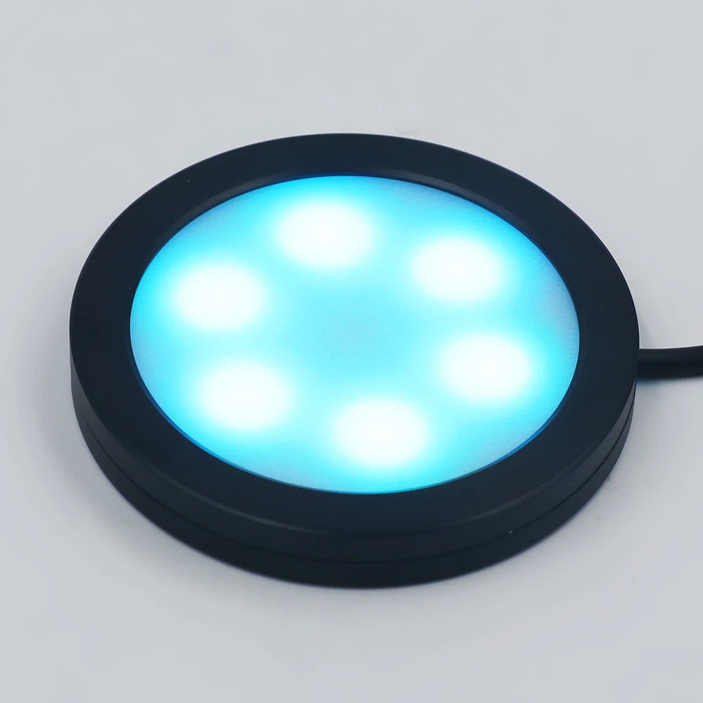 Luz RGB remota de 24 teclas para debajo de gabinete, interruptor USB de 5V, Kit de 1 2 4 6 luces, lámpara delgada para vitrina de cocina, acento de escritorio para Bar en casa