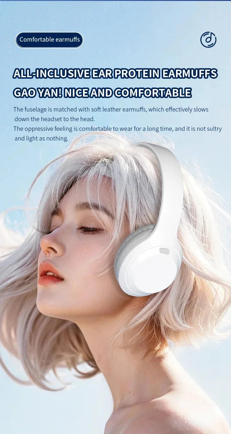 LonMao Auriculares Bluetooth 5.3 Gaming Plegables