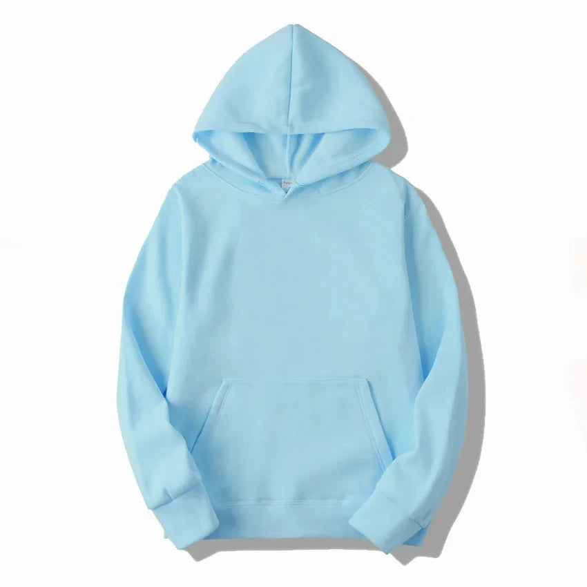 Sudadera con Capucha Casual para Hombre y Mujer, Color Sólido
