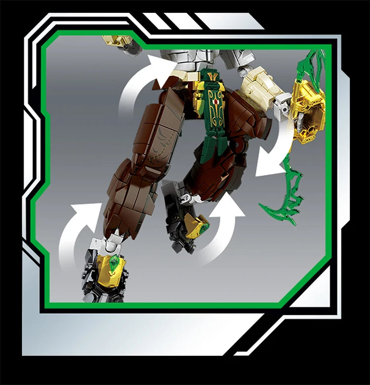 Bloques de Construcción 76112, Robot Mech Warrior, Alas Rojas, Cuchilla Verde, Modelo Dim-Blade, Kit de Bloques de Construcción, Juguete para Adultos y Niños, Regalos