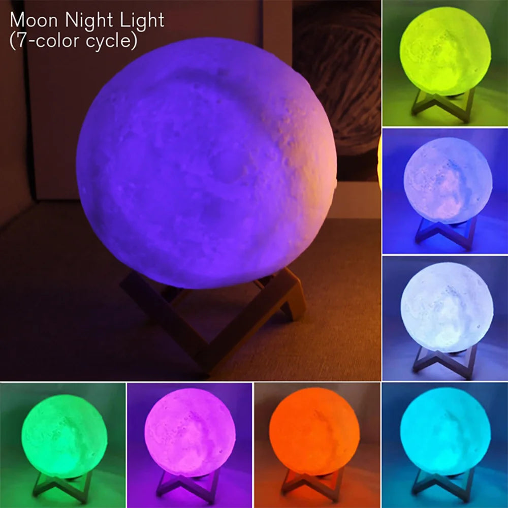Luz LED de libro, luz de luna, lámpara de estrella, luz de noche de Luna DIY, regalo de cumpleaños para niños, decoración de dormitorio, luz nocturna, luces de ambiente