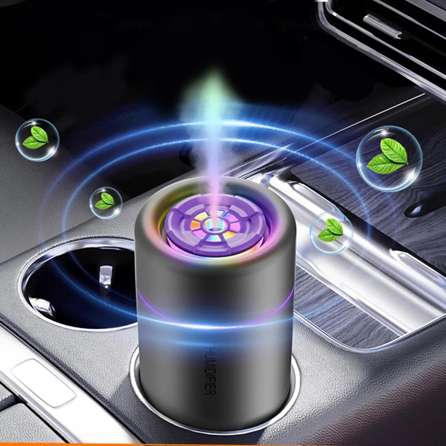 Mini humidificador USB con difusor de aromas y luces de colores