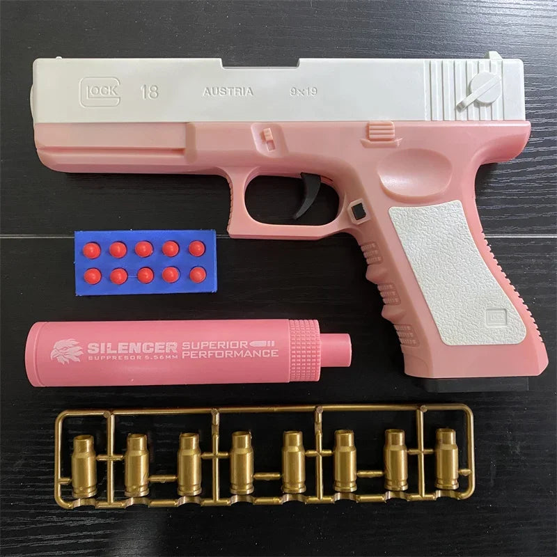 Nueva pistola de juguete de bala suave, pistola de dardos de espuma de eyección, pistola de Airsoft con águila del desierto y silenciador para chico y adulto