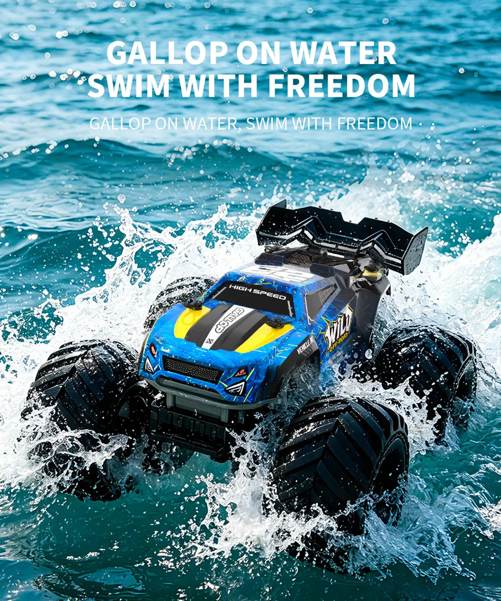 Monster Truck RC Anfibio 4WD Control Remoto Tierra y Agua