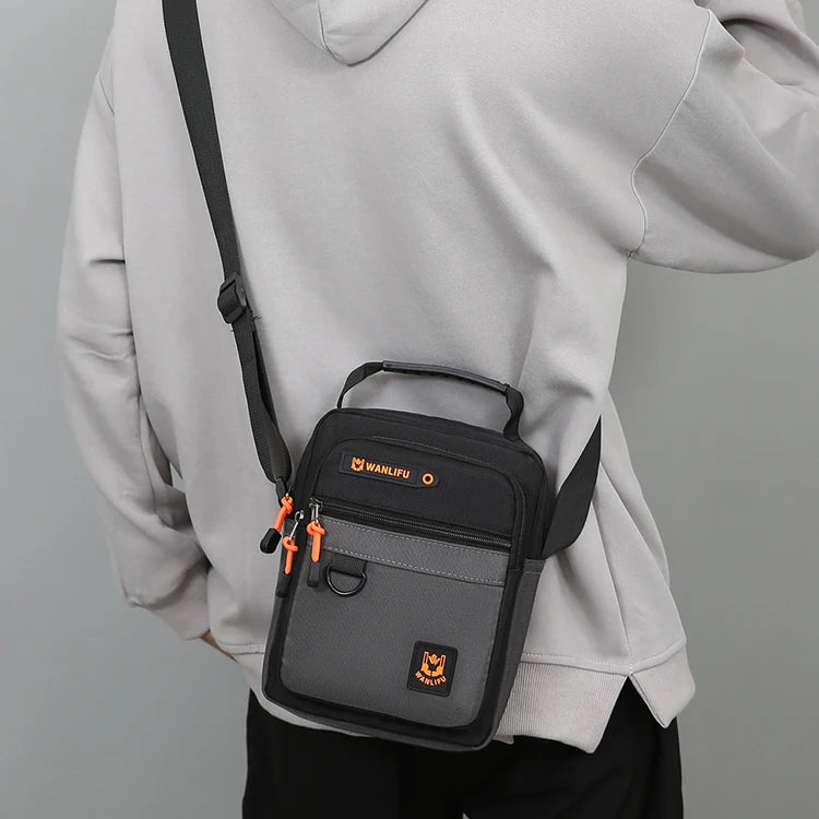 Bolso cruzado para hombre con correas ajustables, bolso de hombro multifuncional para desplazamientos diarios, bolso informal para exteriores
