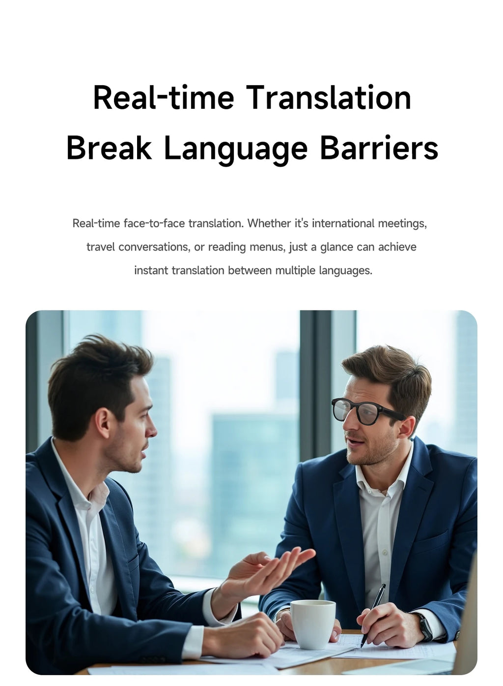 Gafas Inteligentes 4K con Cámara IA y Traducción