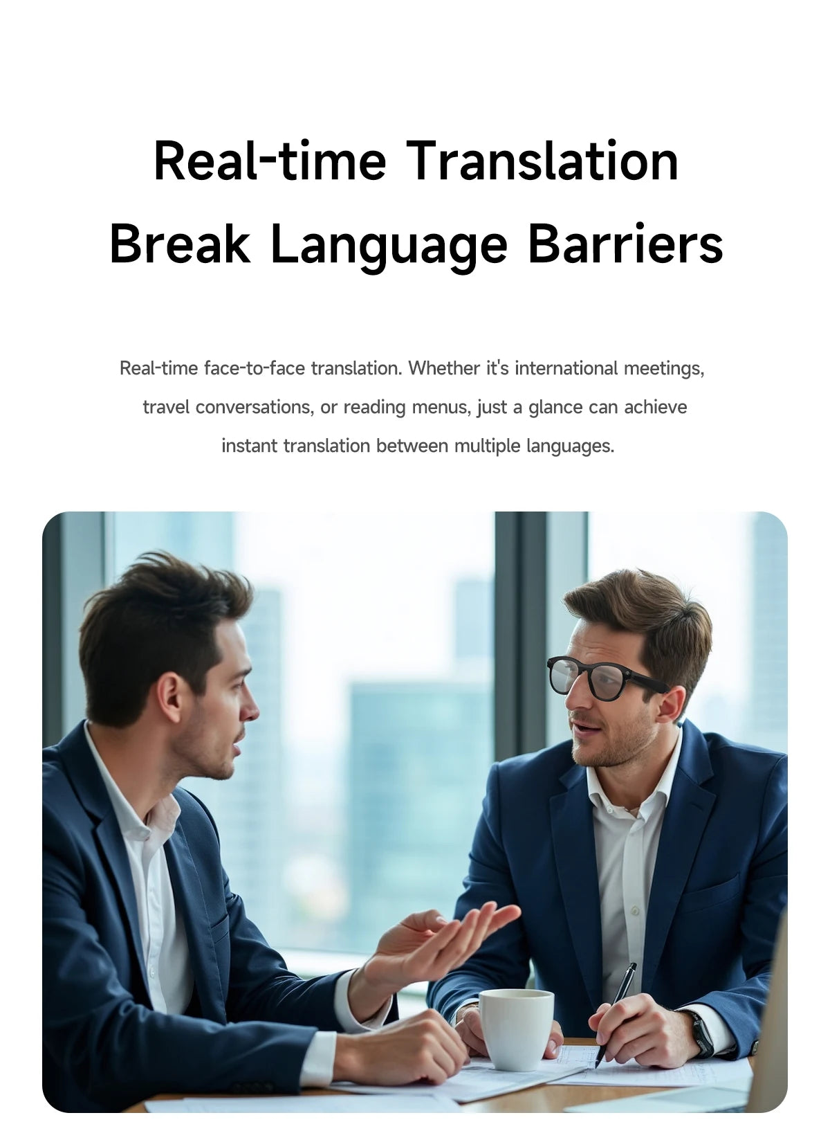 Gafas Inteligentes 4K con Cámara IA y Traducción