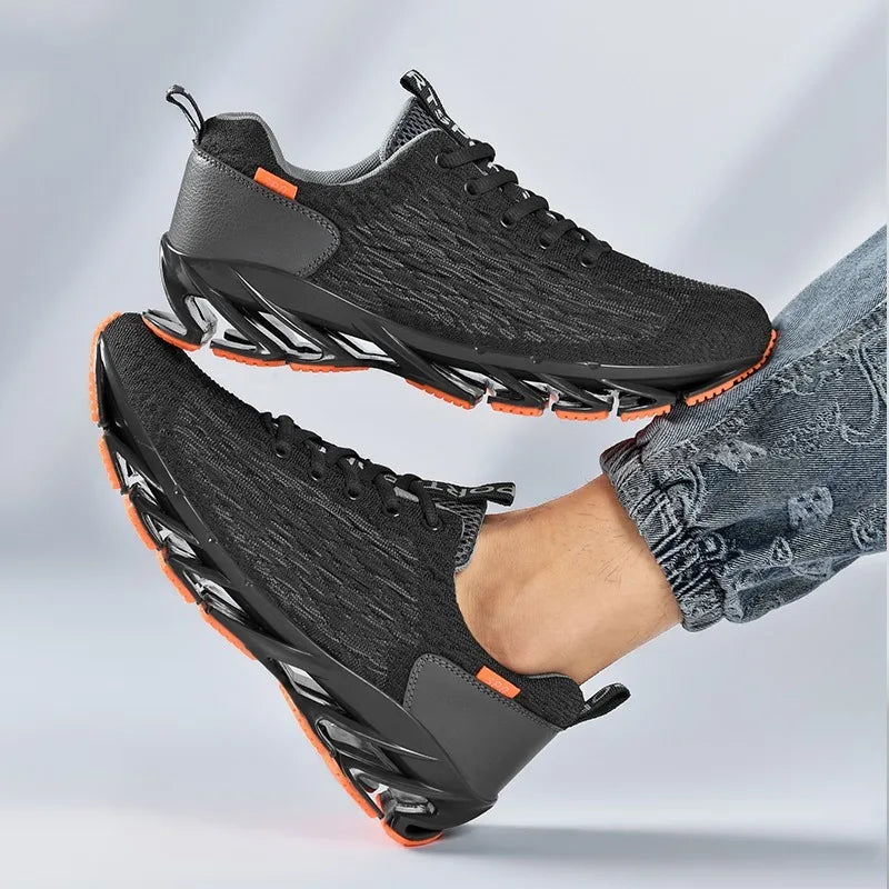 Zapatillas deportivas transpirables de malla unisex con suela cuchilla