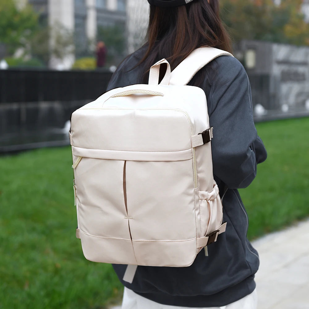 2 Piezas 180 °     Conjunto de Mochila y Bolso Tote de Apertura Total, Equipaje de Mano de Gran Capacidad Aprobado por Aerolíneas para Viajes y Uso Diario