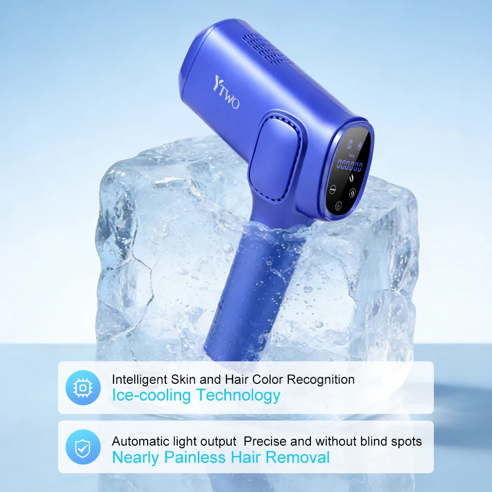 Dispositivo de Depilación IPL con 9 Niveles, Pantalla LED, Flash Rápido, Enfriamiento con Hielo, Depiladora Indolora para Rostro, Cuerpo y Bikini