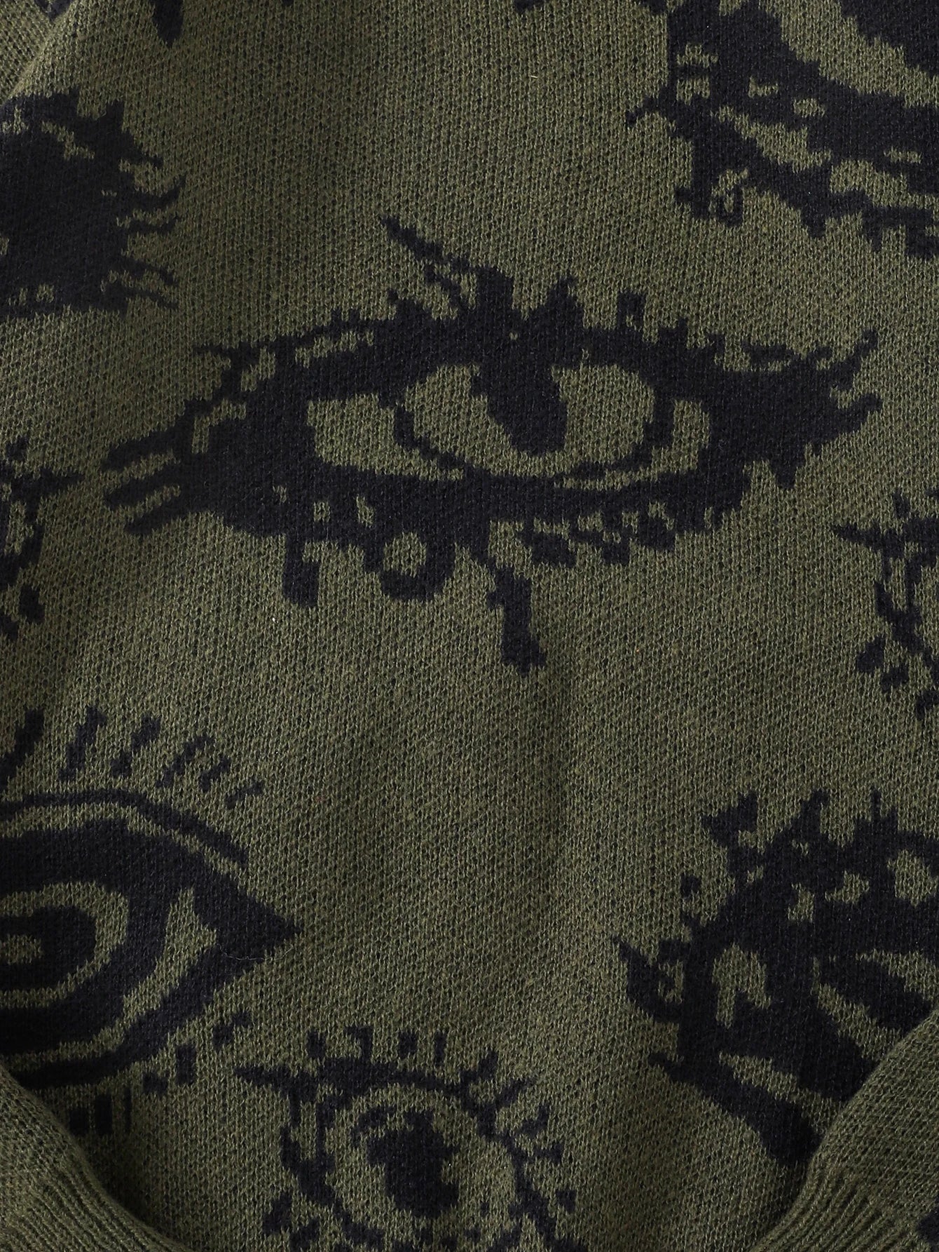 Nuevo Jersey Popular de otoño e invierno con diseño de Jacquard de ojos abstractos, suéter informal de punto con cuello redondo para hombre