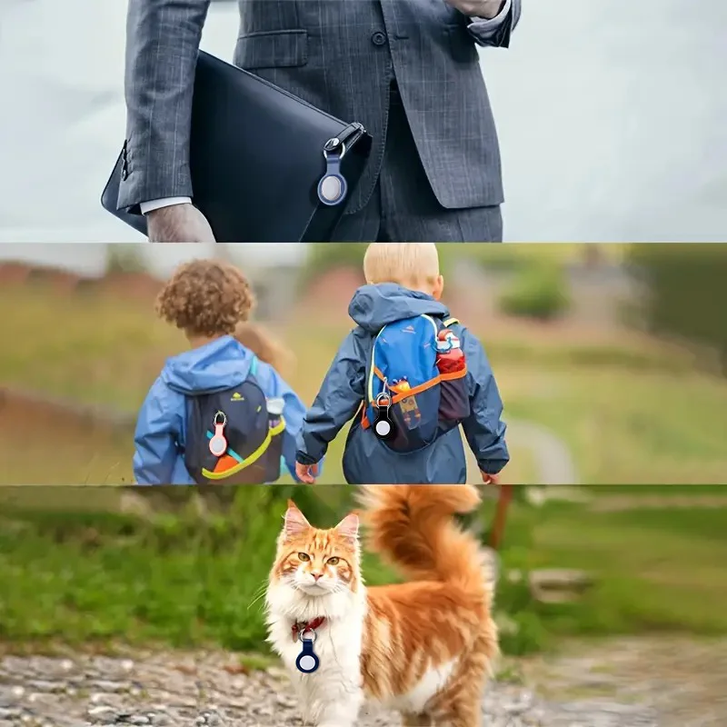 Paquete de 4 rastreadores de seguridad antipérdida, Find My Keys, rastreador GPS inteligente, auriculares, equipaje, mascotas avanzadas, rastreador IOS MFi