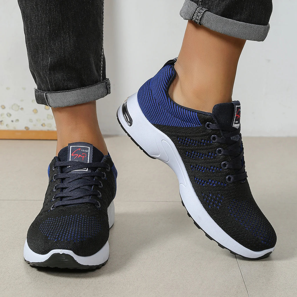 Zapatos para hombre, zapatillas para correr con cordones súper transpirables a la moda, comodidad antideslizante, duradera y con almohada, zapatillas de deporte de moda para hombre