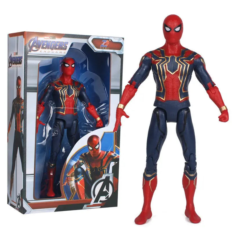 Juguete para niños de 18cm, leyenda de Marvel, vengadores, Iron Man, Spider Man, Capitán América, regalo de cumpleaños para niños, juguete, modelo de estatuilla móvil