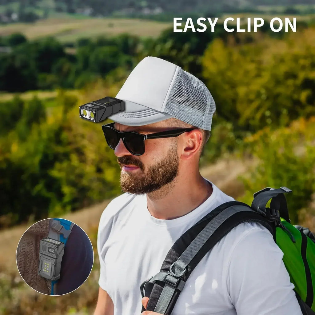 Mini Linterna LED COB Recargable USB con Imán Camping Emergencia