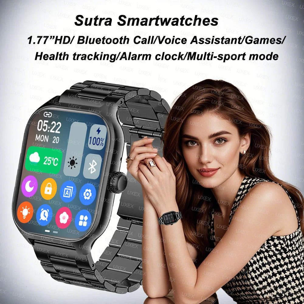 Reloj inteligente Plus para hombres y mujeres, reloj deportivo con pantalla completamente táctil, llamada Bluetooth, teléfono Android, reloj inteligente multidial Digital