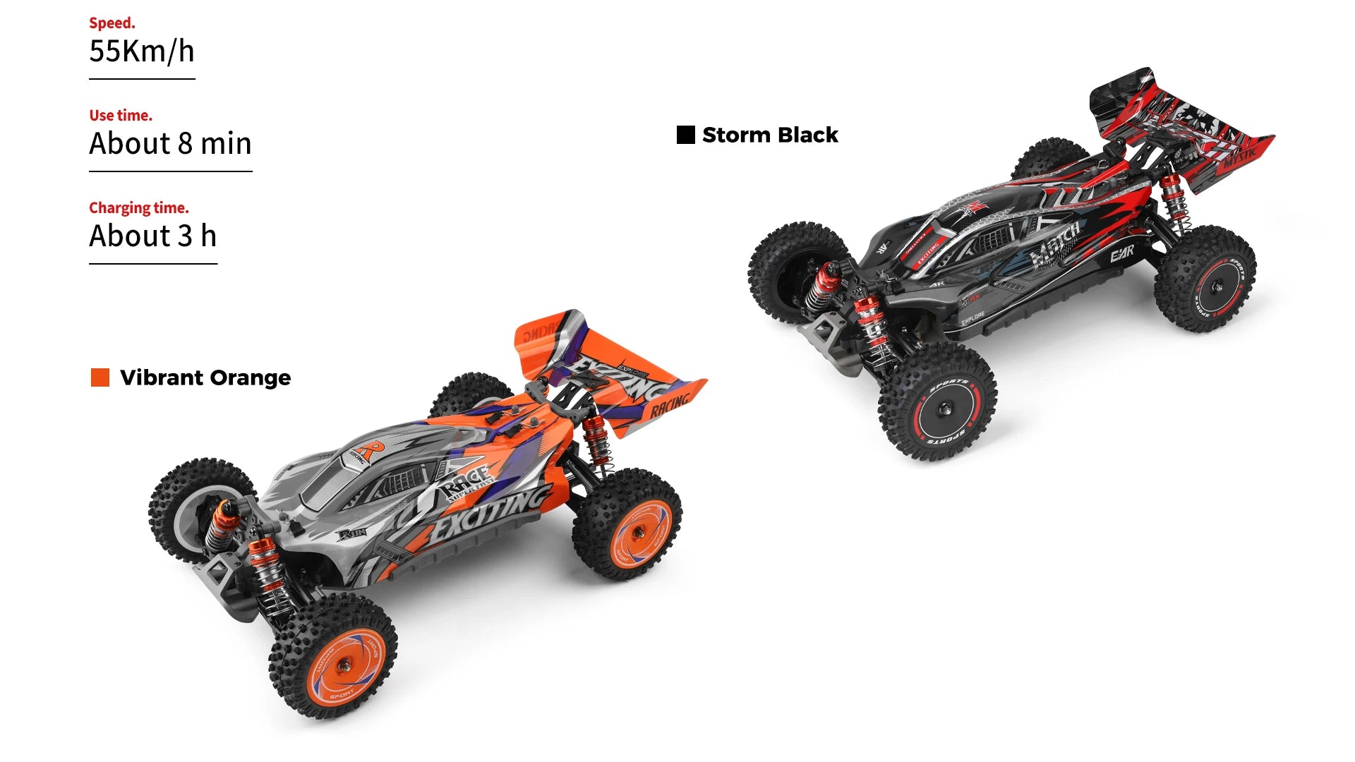 WLtoys 1/12 Autos RC 124008 124010 2.4G de Alta Velocidad   Coche de carreras teledirigido sin escobillas 4WD 60km/h, juguete para niños y adultos, regalo