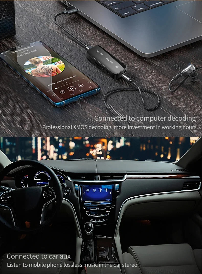 Receptor de Audio Bluetooth 5,0, adaptador auxiliar, Dongle inalámbrico, tarjeta NFC TF, conector de 3,5mm, manos libres para TV, PC, altavoz, Kit para coche