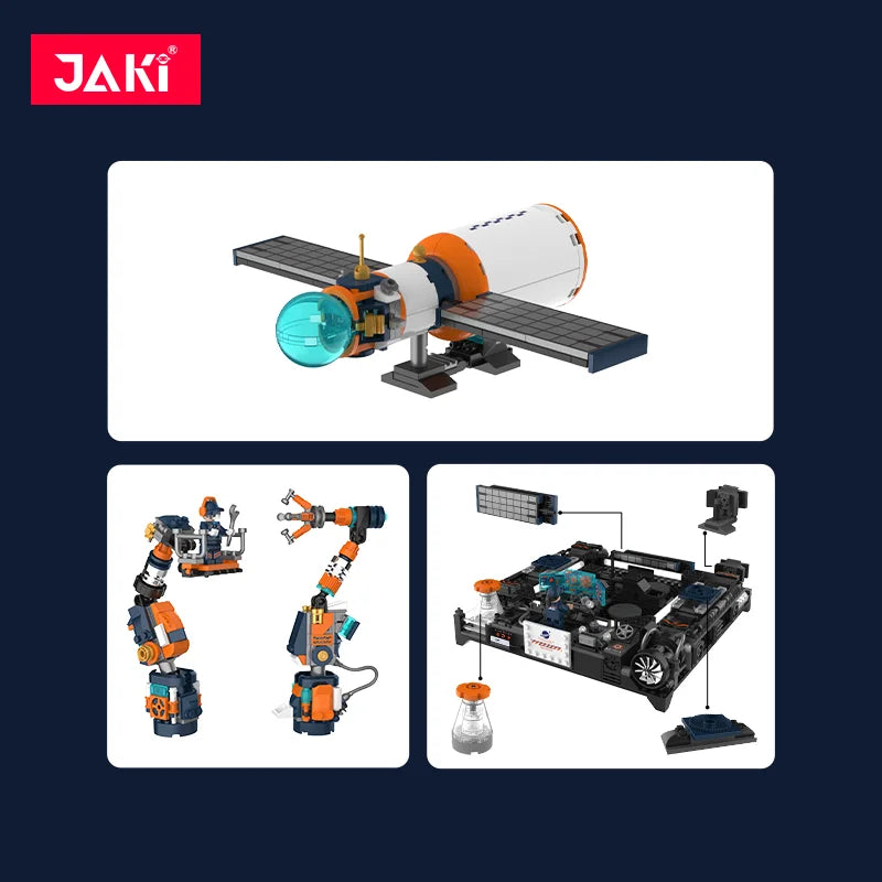 Serie de exploración espacial JAKI, modelo de ensamblaje de bloques de construcción de módulo de núcleo de súper cohete avanzado Dawn, juguete de regalo de cumpleaños para niño