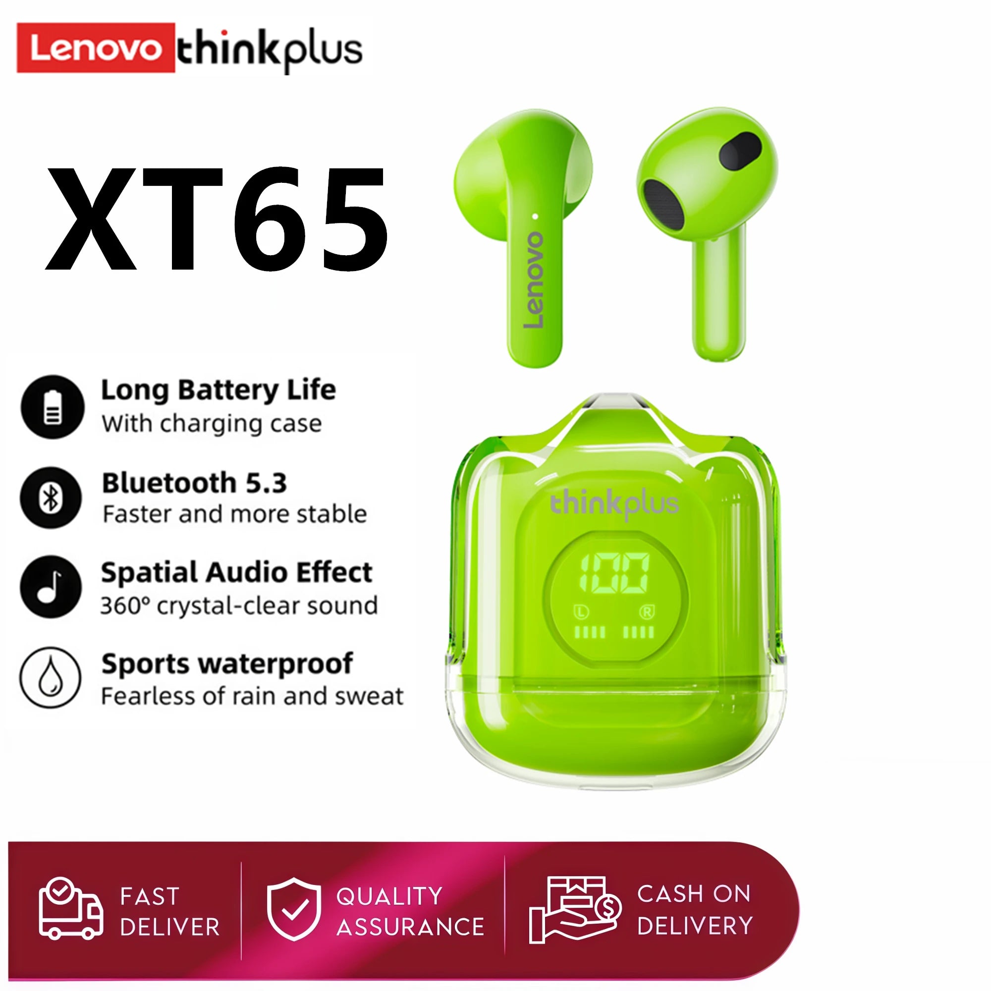 Lenovo XT65 Auriculares TWS Bluetooth 5.3 ANC
