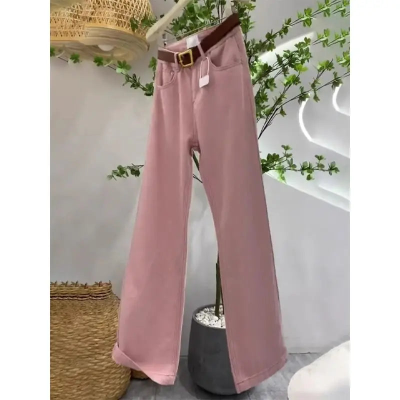 Pantalones Vaqueros Y2K de Cintura Alta para Mujer, Estilo Coreano, Elásticos