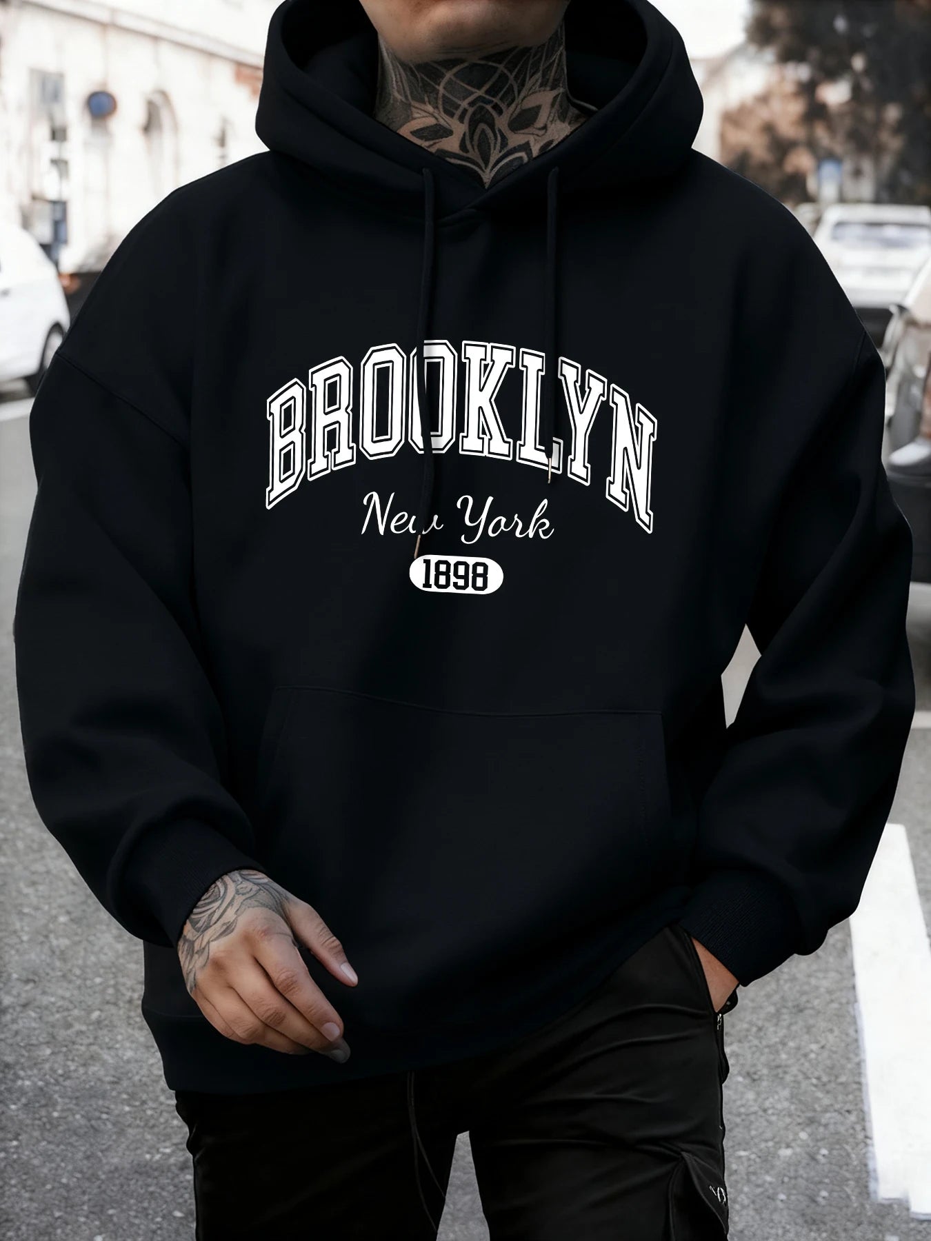 Sudadera Brooklyn New York para Hombre, Holgada, Vintage