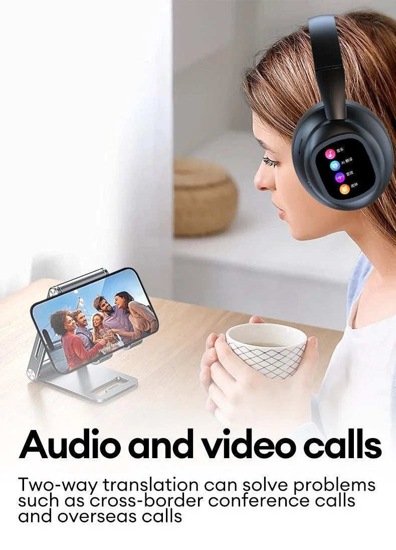 Auriculares Bluetooth ANC con Pantalla LCD y Micrófono HD