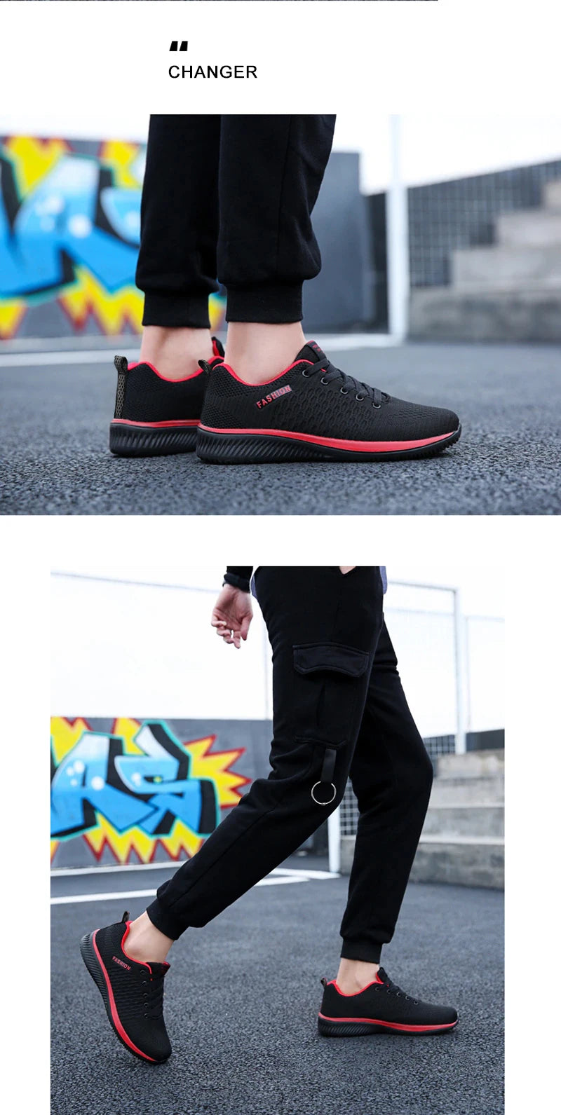 YRZL-Zapatillas deportivas ligeras para hombre y mujer, zapatos clásicos de malla transpirable, informales, a la moda