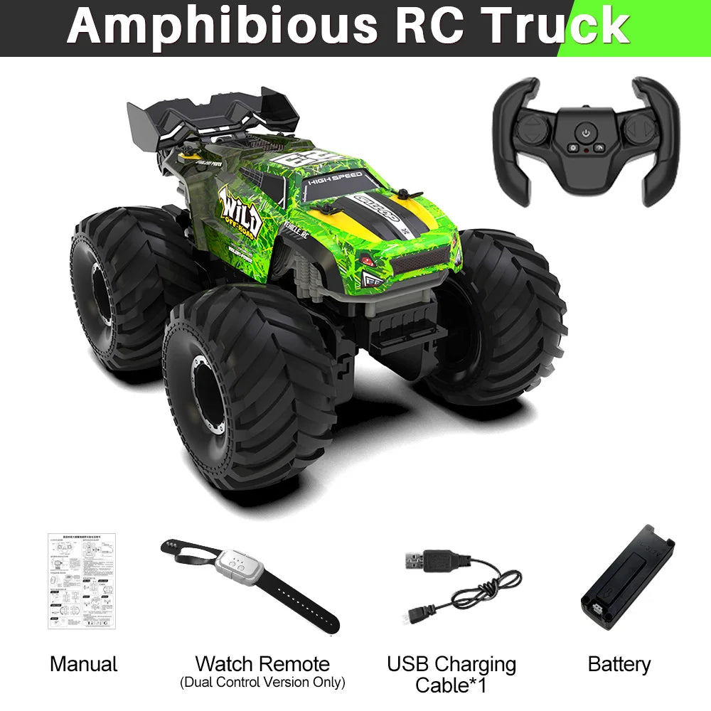 Monster Truck RC Anfibio 4WD Control Remoto Tierra y Agua
