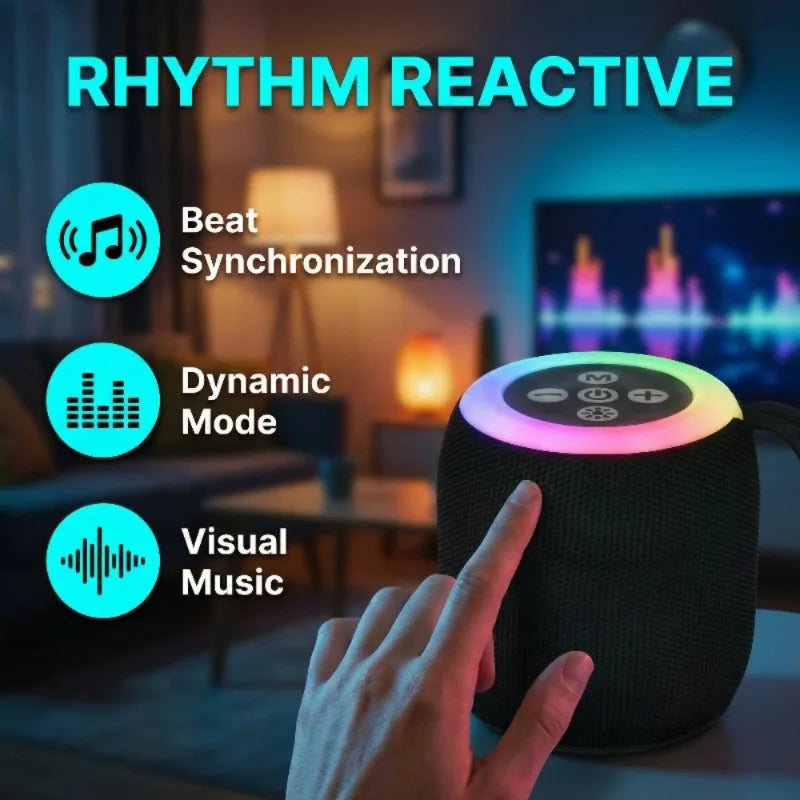 Parlante Bluetooth Portátil con Luces RGB y Sonido 5W