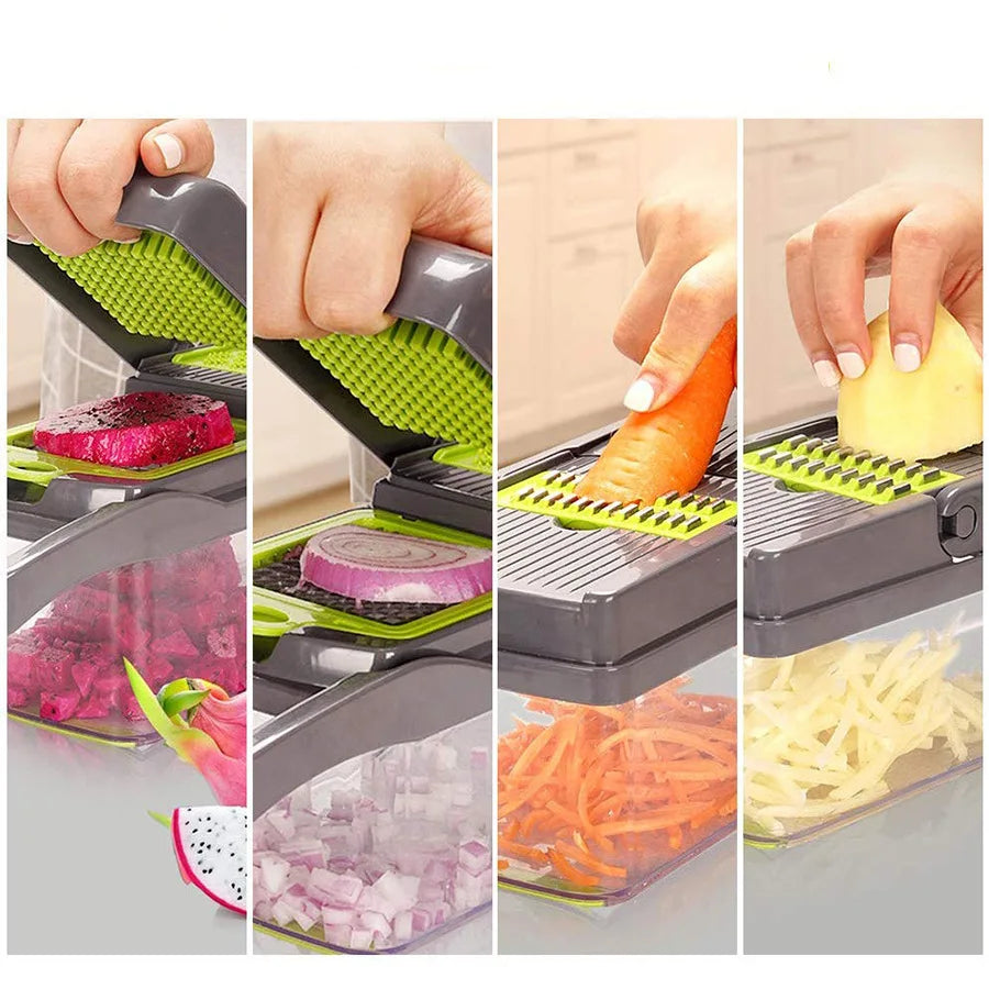 Cortador de verduras multifuncional, trituradora doméstica, máquina para cortar en cubitos, rallador de cocina, rebanador