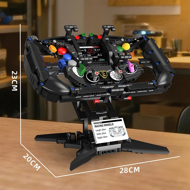 Bloques de Construcción de Volante de Carreras K96253, Modelo MOC DIY, Soporte para Teléfono, Decoración de Escritorio, Regalo Coleccionable para Adultos, Cumpleaños, Festividades