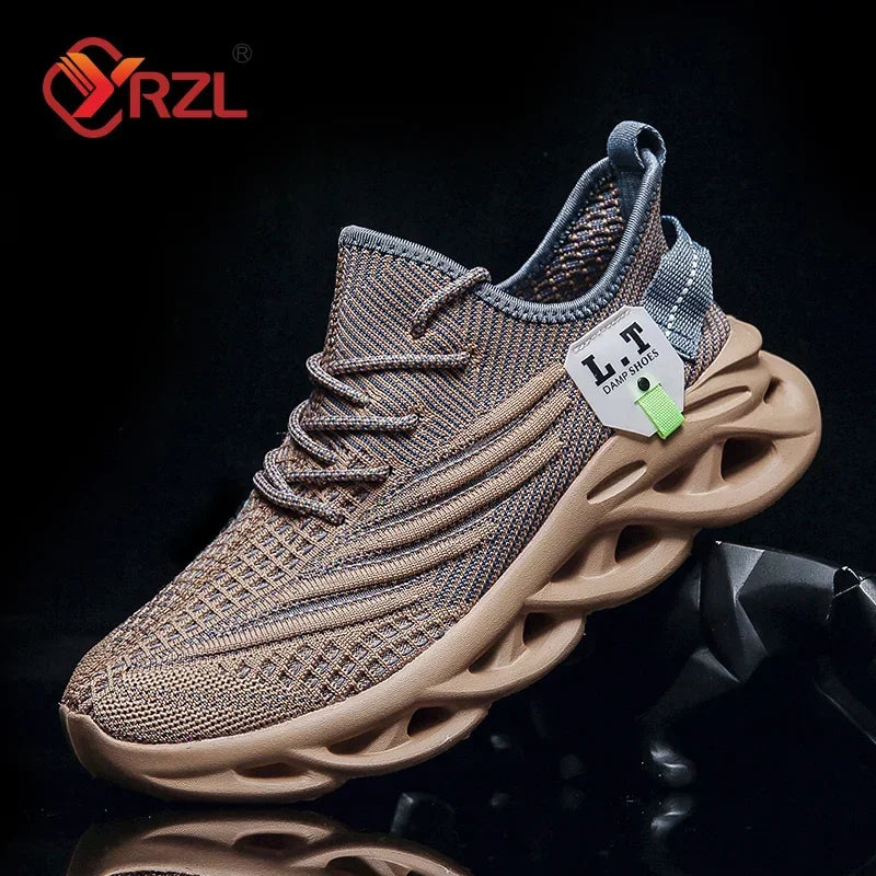 YRZL Zapatillas de deporte para hombre, zapatos para correr Unisex, para exteriores, talla grande, ligeros, transpirables, de malla, zapatos deportivos cómodos para hombre