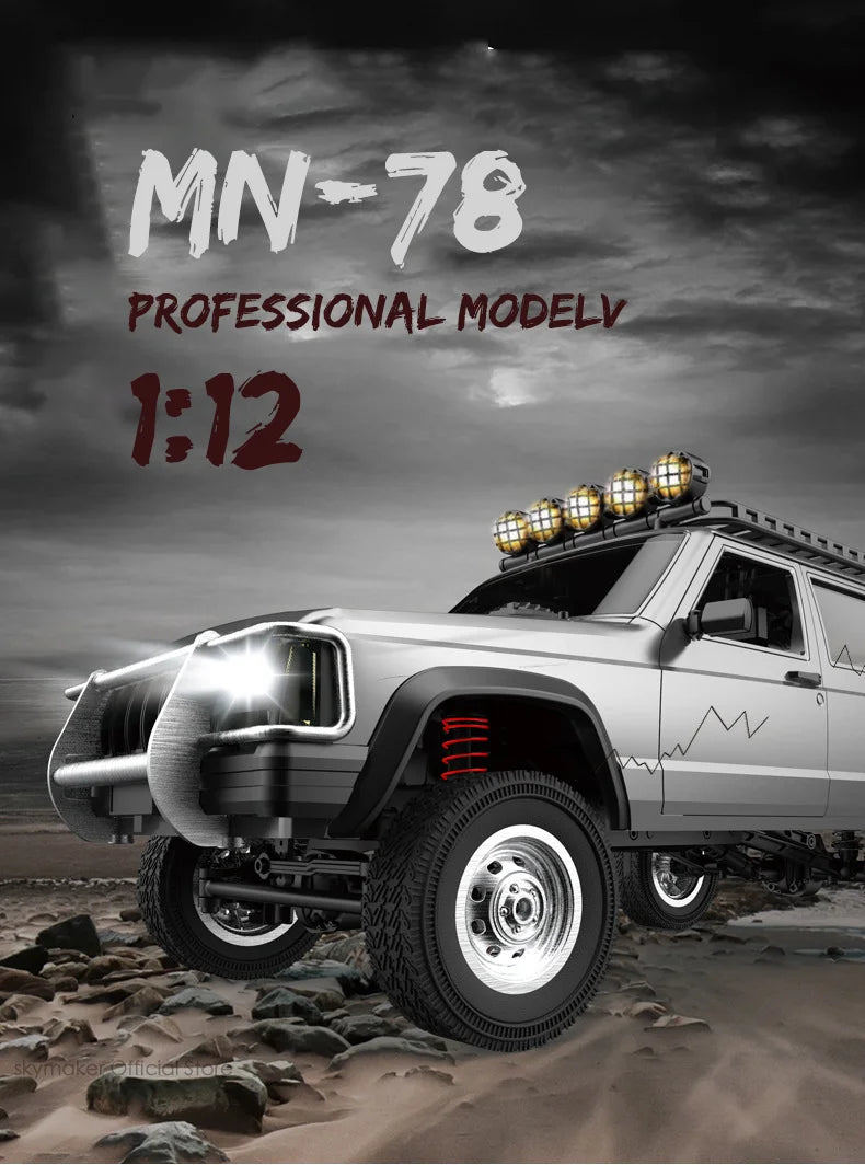 MN MN99S MN78 MN98 MN99 D90 1/12 RC coche 2,4G Control remoto 4X4 todoterreno luz LED 4WD escalada RC camión coche de juguete regalo para niño