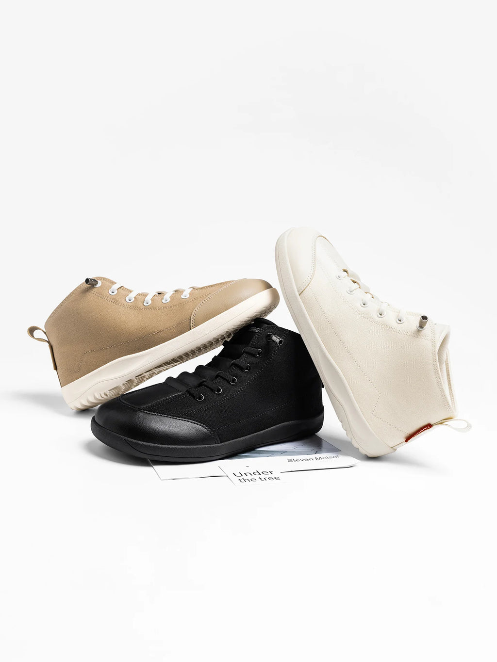 Zapatillas de Lona de Media Caña para Mujer HOBIBEAR, Botas Unisex de Punta Ancha Minimalistas, Zapatillas de Running Zero-Drop para Senderismo