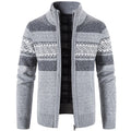 Cárdigan de Punto para Hombre con Cuello Mandarín y Cremallera