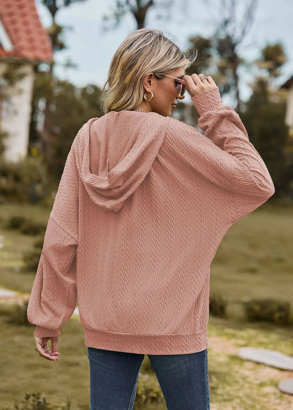 Sudadera con cremallera para mujer, abrigo informal de manga larga, ropa de calle de Color liso, holgado, Harajuku, otoño e invierno, 2024